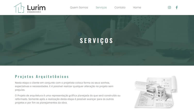 Site Institucional - Lurim Engenharia