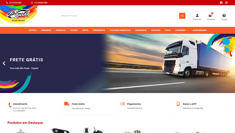 Catálogo de Produtos e Aplicativo Android - Dispelmaxx