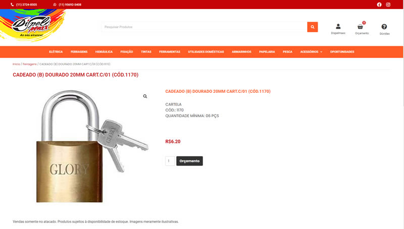 Catálogo de Produtos e Aplicativo Android - Dispelmaxx